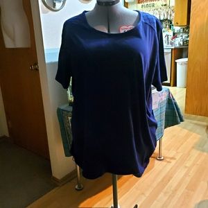 Pretty Blue Croft and Barrow knit top XXL